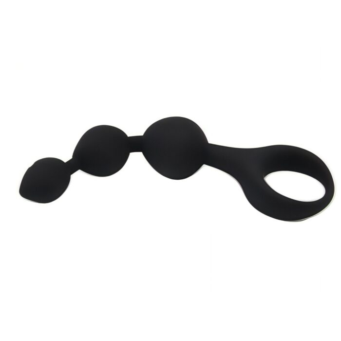 Loving Joy Triple Ripple Anal Beads-Black - Image 8